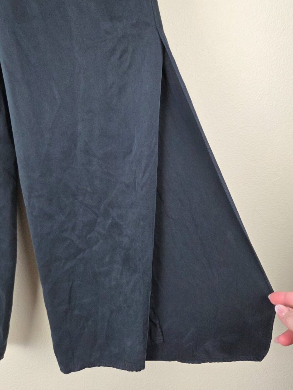Quince Washable 100% Silk Pajama Pants Size S Black Breezy Flowy Sustainable - Picture 5 of 12